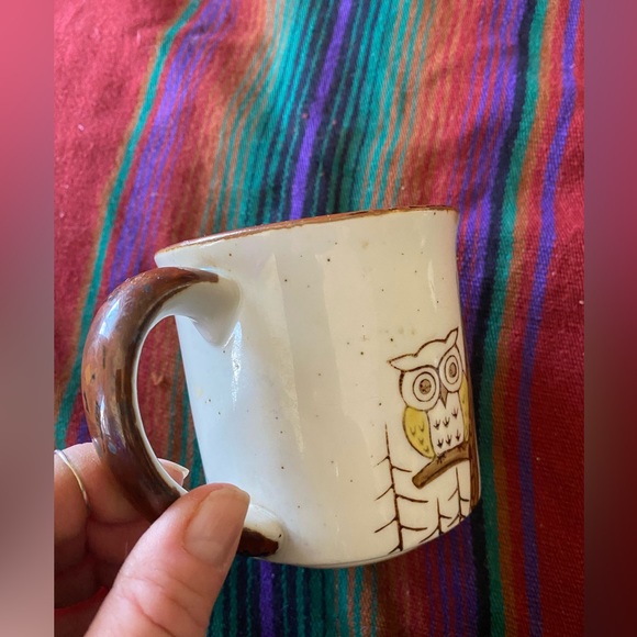 VTG. Speckled Stoneware unmarked Owl Mug! - Picture 4 of 10